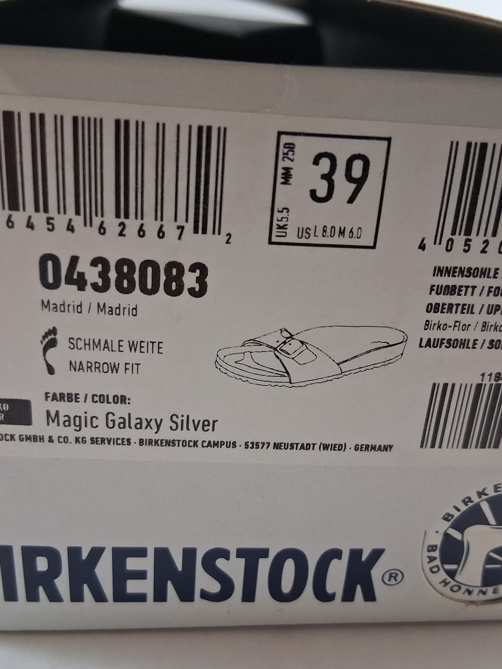 Birkenstock Galaxy Silver Madrid Single-Strap Sandals for Women - Picture 2 of 9